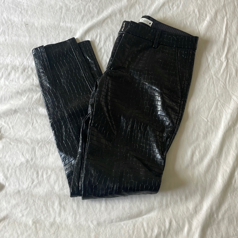 Zara leather effect pants